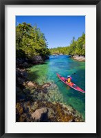 Framed British Columbia, Vancouver Island, Sea kayakers