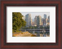 Framed Cyclist on Seawall Trail, Vancouver, British Columbia