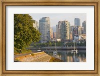 Framed Cyclist on Seawall Trail, Vancouver, British Columbia