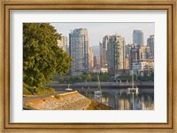 Framed Cyclist on Seawall Trail, Vancouver, British Columbia