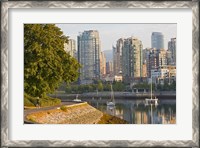 Framed Cyclist on Seawall Trail, Vancouver, British Columbia