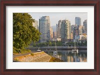 Framed Cyclist on Seawall Trail, Vancouver, British Columbia