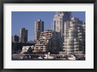 Framed Vancouver Skyline From Granville Island, British Columbia, Canada