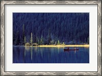 Framed Fishing on Waterfowl Lake, Banff National Park, Canada