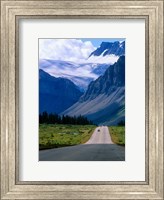 Framed Road into the Mountains of Banff National Park, Alberta, Canada