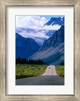 Framed Road into the Mountains of Banff National Park, Alberta, Canada