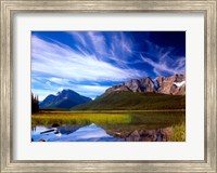 Framed Waterfowl Lake and Rugged Rocky Mountains, Banff National Park, Alberta, Canada