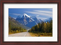 Framed Highway through Mount Robson Provincial Park, British Columbia, Canada