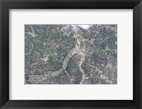 Framed Satellite View of Kansas City, Missouri