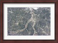 Framed Satellite View of Kansas City, Missouri