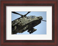 Framed AH-64 Apache in Flight