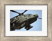 Framed AH-64 Apache in Flight