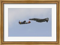 Framed P-47 Thunderbolt and an F-4 Phantom in Flight