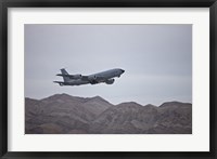 Framed KC-135 Stratotanker Takes off from Nellis Air Force Base, Nevada