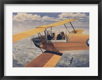 Framed De Havilland DH82 Tiger Moth basic Trainer Biplane from the 1930's