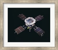 Framed Mariner 5 spacecraft Against a Black Background