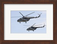 Framed Mil Mi-17 Helicopters of the Czech Air Force