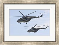 Framed Mil Mi-17 Helicopters of the Czech Air Force