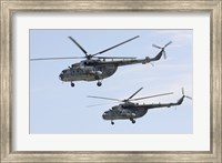 Framed Mil Mi-17 Helicopters of the Czech Air Force