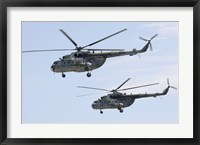 Framed Mil Mi-17 Helicopters of the Czech Air Force