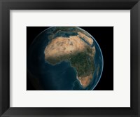Framed Full Earth from Space Above the African Continent