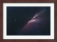 Framed Rays of Light from a Newborn Nebula