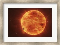 Framed Massive Red Dwarf Consuming Planets Within it's Range