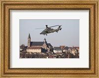 Framed German Tiger Eurocopter Flying Over the Town of Fritzlar, Germany
