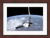 Framed SpaceX Dragon Cargo Craft in the Grasp of the Canadarm2