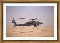 Framed AH-64D Apache Helicopter on a Mission