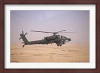 Framed AH-64D Apache Helicopter on a Mission