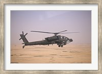 Framed AH-64D Apache Helicopter on a Mission