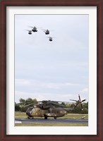 Framed German Army CH-53G helicopters, Germany