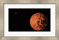 Framed Artist's Concept of an Exoplanet Known as UCF-101, Orbiting a Star called GJ 436