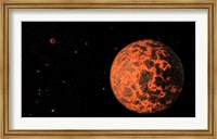 Framed Artist's Concept of an Exoplanet Known as UCF-101, Orbiting a Star called GJ 436