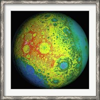 Framed Lunar Topography Globe