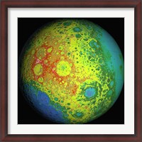 Framed Lunar Topography Globe