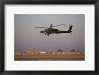 Framed AH-64D Apache Longbow Block III Flies by the Control Tower on Camp Speicher