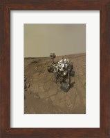 Framed Self-Portrait of Curiosity Rover on the Surface of Mars