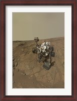 Framed Self-Portrait of Curiosity Rover on the Surface of Mars