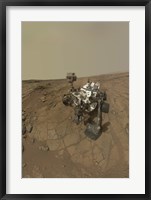 Framed Self-Portrait of Curiosity Rover on the Surface of Mars