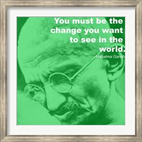 Framed Gandhi - Change Quote