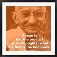 Framed Gandhi - Thoughts Quote