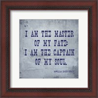 Framed I Am The Master Of My Fate: I Am The Captain Of My Soul, Invictus