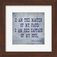 Framed I Am The Master Of My Fate: I Am The Captain Of My Soul, Invictus