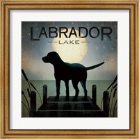 Framed Moonrise Black Dog