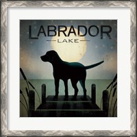 Framed Moonrise Black Dog