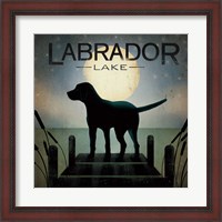 Framed Moonrise Black Dog