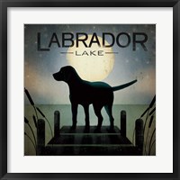 Framed Moonrise Black Dog