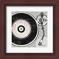 Framed Vintage Analog Record Player